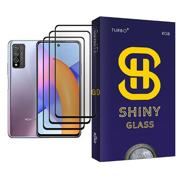 محافظ صفحه نمایش آتوچبو مدل Shiny Glass MIX003 مناسب برای گوشی موبایل آنر 10X Lite بسته سه عددی