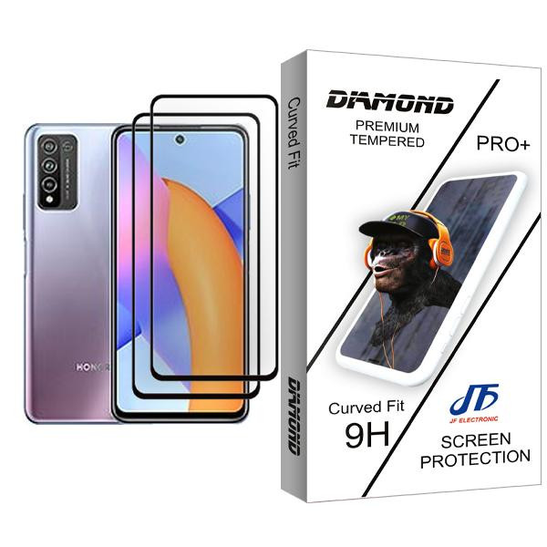 محافظ صفحه نمایش جی اف مدل Diamond Glass MIX002 مناسب برای گوشی موبایل آنر 10X Lite بسته دو عددی
