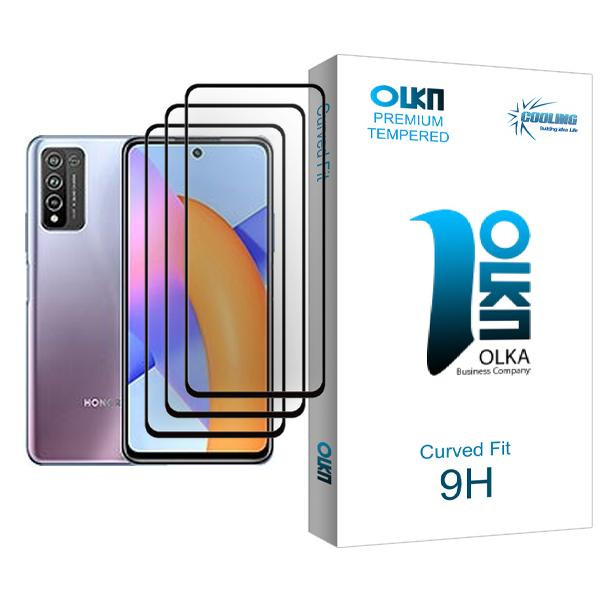محافظ صفحه نمایش کولینگ مدل Olka Glass MIX003 مناسب برای گوشی موبایل آنر 10X Lite بسته سه عددی
