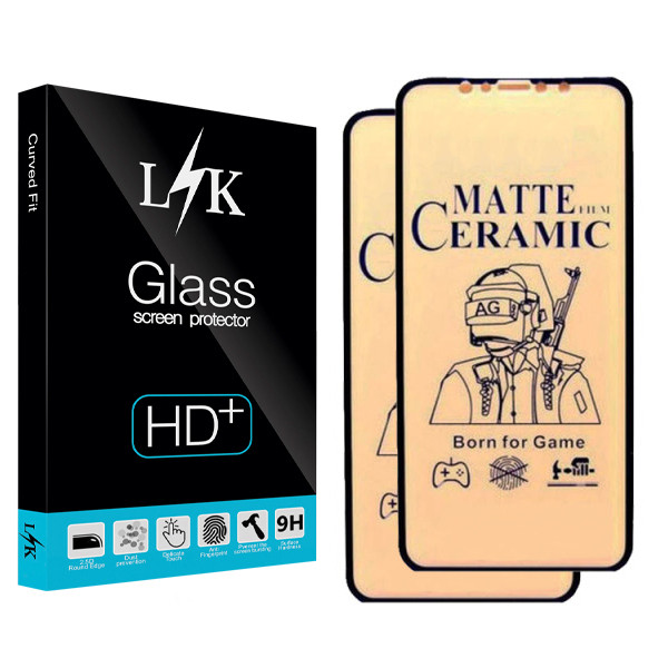 محافظ صفحه نمایش مات ال کی مدل +HD مناسب برای گوشی موبایل اپل iphone 11 بسته دو عددی