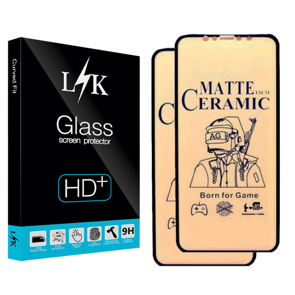 محافظ صفحه نمایش مات ال کی مدل +HD مناسب برای گوشی موبایل اپل iphone 11 بسته دو عددی
