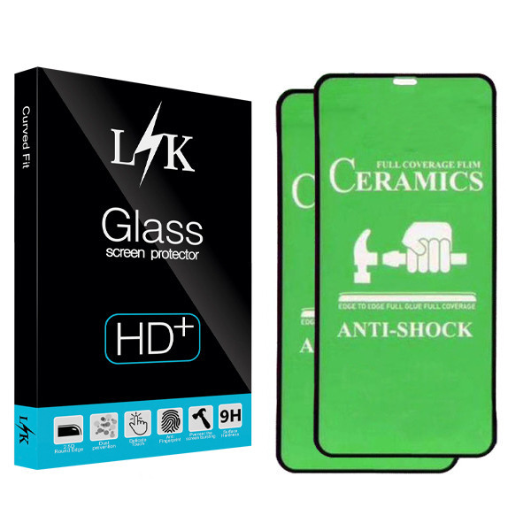 محافظ صفحه نمایش ال کی مدل +HD مناسب برای گوشی موبایل اپل Iphone x بسته دو عددی