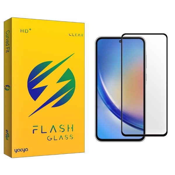 محافظ صفحه نمایش شیشه ای یاکیا مدل Yac مناسب برای گوشی موبایل سامسونگ Galaxy A35