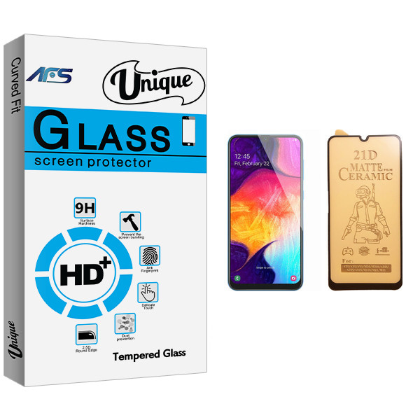 محافظ صفحه نمایش سرامیکی ای اف اس مدل Unique Glass مناسب برای گوشی موبایل سامسونگ Galaxy A50