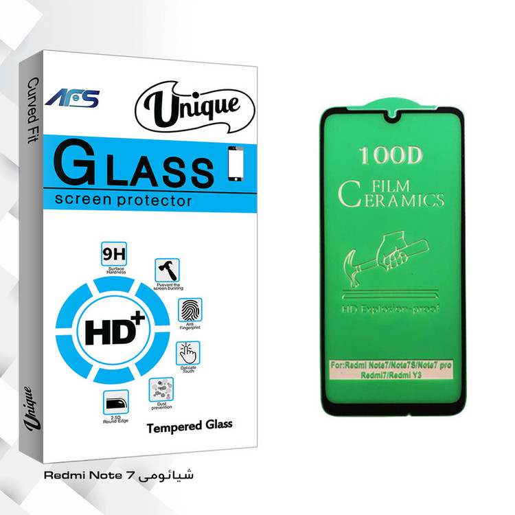 محافظ صفحه نمایش سرامیکی ای اف اس مدل Unique Glass مناسب برای گوشی موبایل شیائومی Redmi Note 7