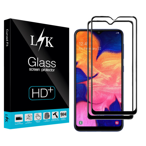 محافظ صفحه نمایش سرامیکی ال کی مدل +HD مناسب برای گوشی موبایل سامسونگ A10 بسته دو عددی