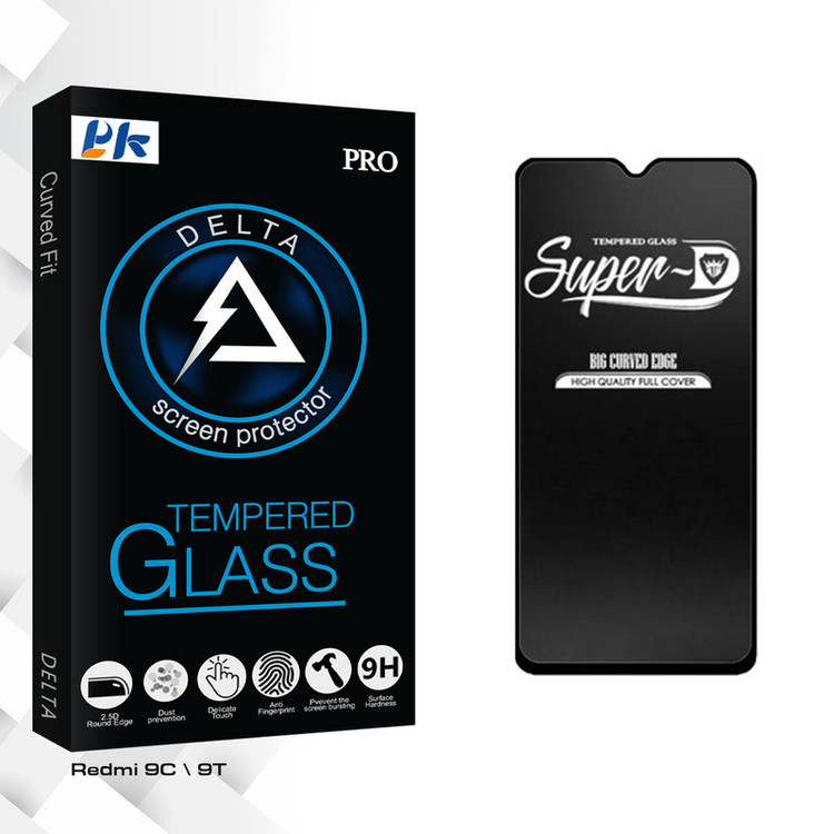 محافظ صفحه نمایش شیشه ای پی کی مدل Delta Glass Super-D مناسب برای گوشی موبایل شیائومی Redmi 9C / 9T