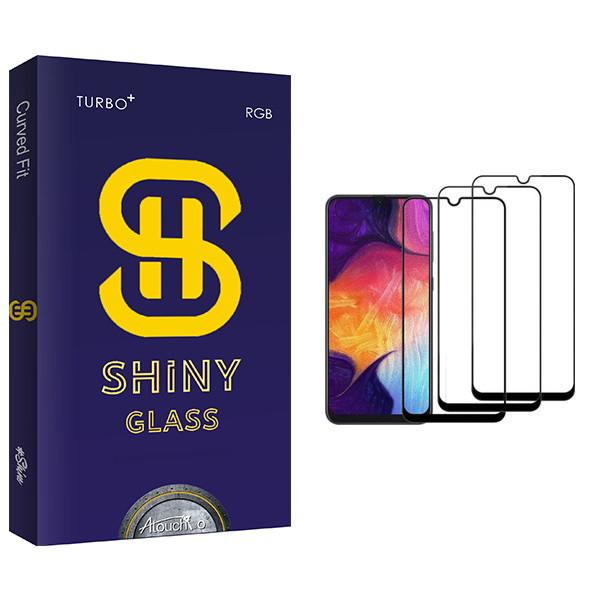 محافظ صفحه نمایش آتوچبو مدل Shiny Glass مناسب برای گوشی موبایل سامسونگ Galaxy A10 بسته سه عددی