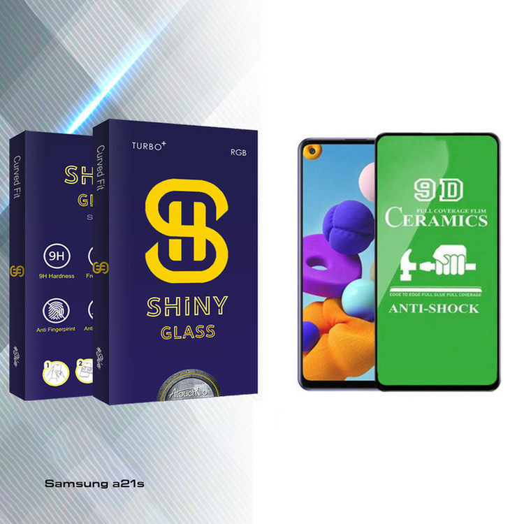 محافظ صفحه نمایش 9D آتوچبو مدل Shiny Glass مناسب برای گوشی موبایل سامسونگ Galaxy A21S