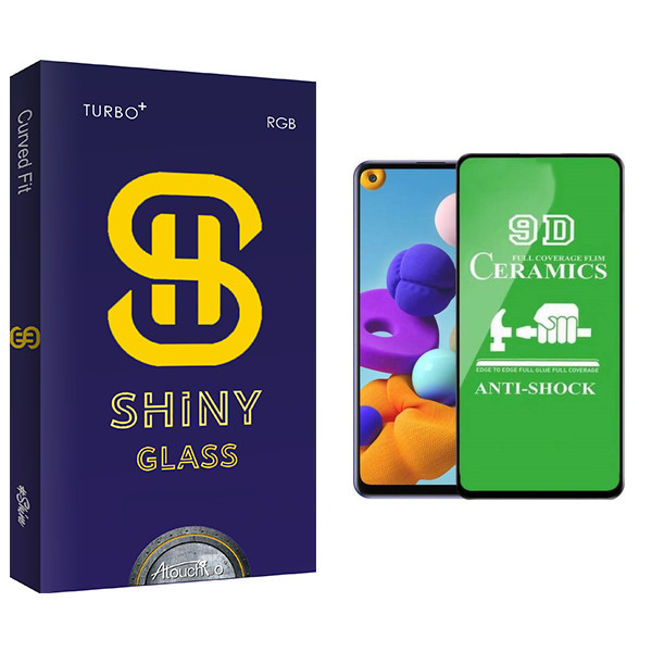 محافظ صفحه نمایش 9D آتوچبو مدل Shiny Glass مناسب برای گوشی موبایل سامسونگ Galaxy A21S