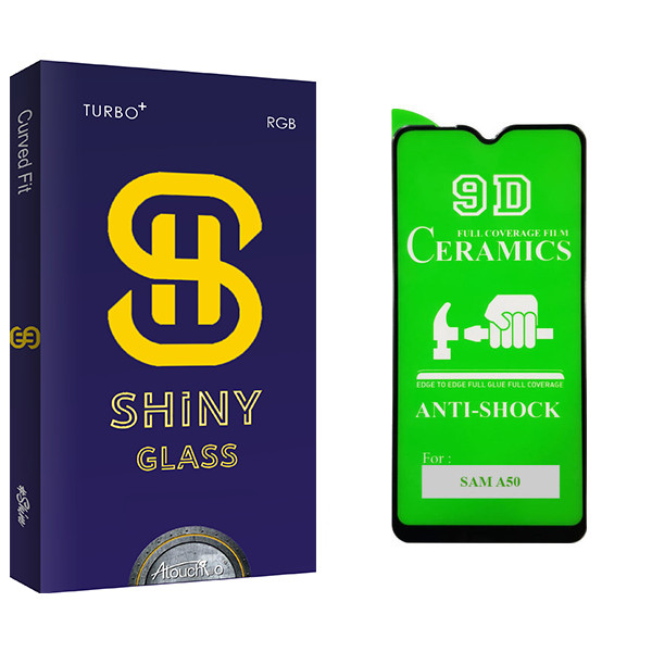 محافظ صفحه نمایش 9D آتوچبو مدل Shiny Glass مناسب برای گوشی موبایل سامسونگ Galaxy A50