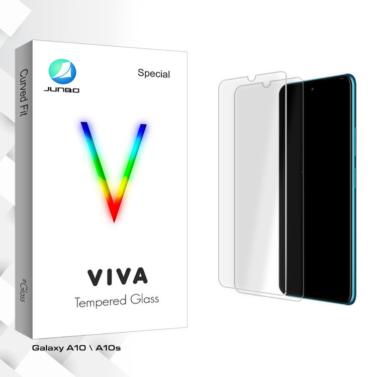 محافظ صفحه نمایش شیشه ای جانبو مدل Viva Glass مناسب برای گوشی موبایل سامسونگ Galaxy A10 \ A10s بسته دو عددی