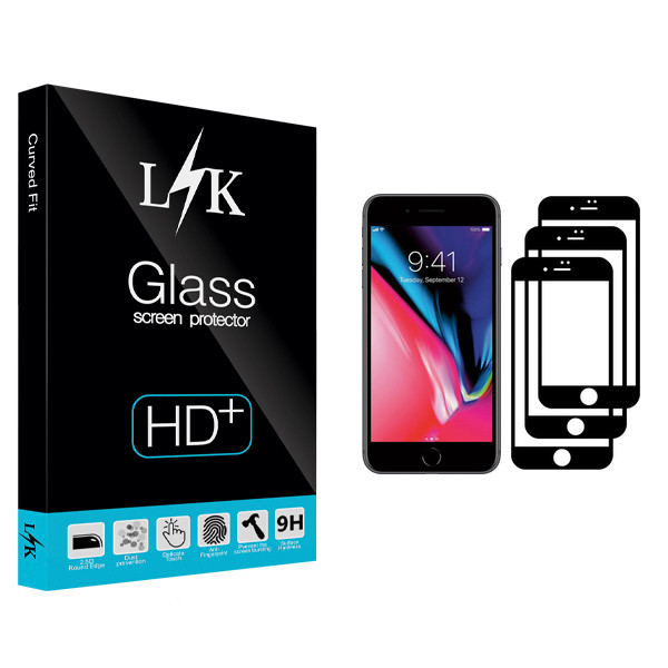 محافظ صفحه نمایش ال کی مدل +HD مناسب برای گوشی موبایل اپل iPhone SE 2020 بسته سه عددی