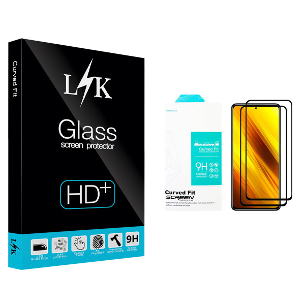 محافظ صفحه نمایش مات ال کی مدل +HD مناسب برای گوشی موبایل شیائومی Poco X3 بسته دو عددی