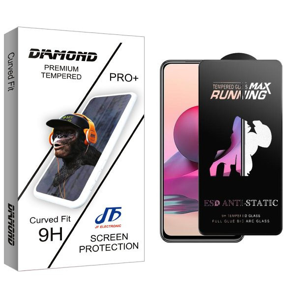 محافظ صفحه نمایش جی اف مدل Diamond2 Running Max مناسب برای گوشی موبایل شیائومی Redmi Note 10 s