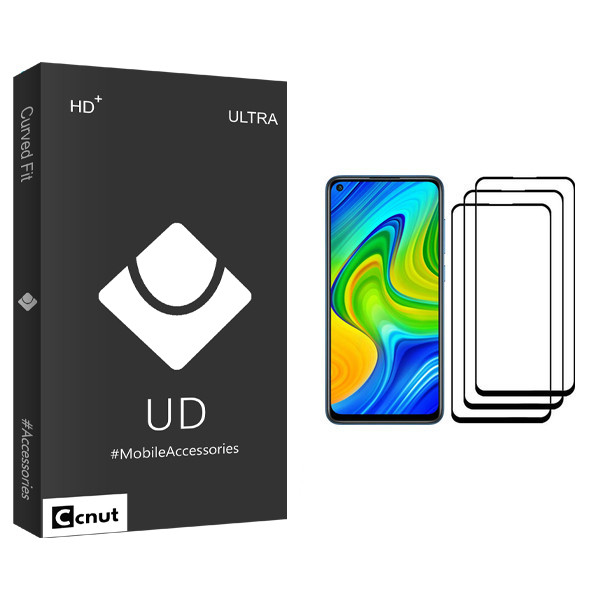 محافظ صفحه نمایش کوکونات مدل UD Black مناسب برای گوشی موبایل شیائومی Redmi Note 9 بسته سه عددی