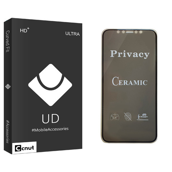 محافظ صفحه نمایش سرامیکی کوکونات مدل UD Black مناسب برای گوشی موبایل اپل iPhone X
