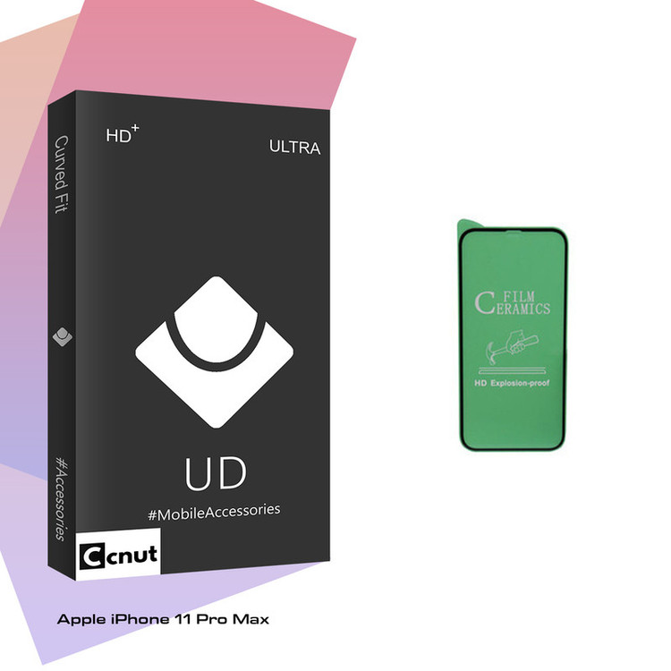 محافظ صفحه نمایش سرامیکی کوکونات مدل UD Black مناسب برای گوشی موبایل اپل iPhone 11 Pro Max