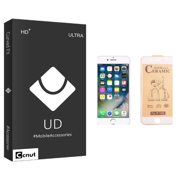 محافظ صفحه نمایش سرامیکی کوکونات مدل UD Black مناسب برای گوشی موبایل اپل iPhone 7