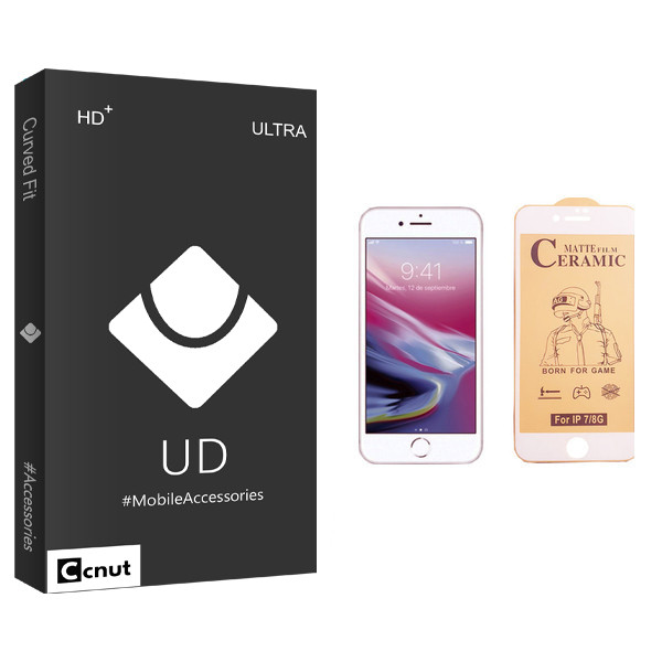محافظ صفحه نمایش سرامیکی کوکونات مدل UD Black مناسب برای گوشی موبایل اپل iPhone 8