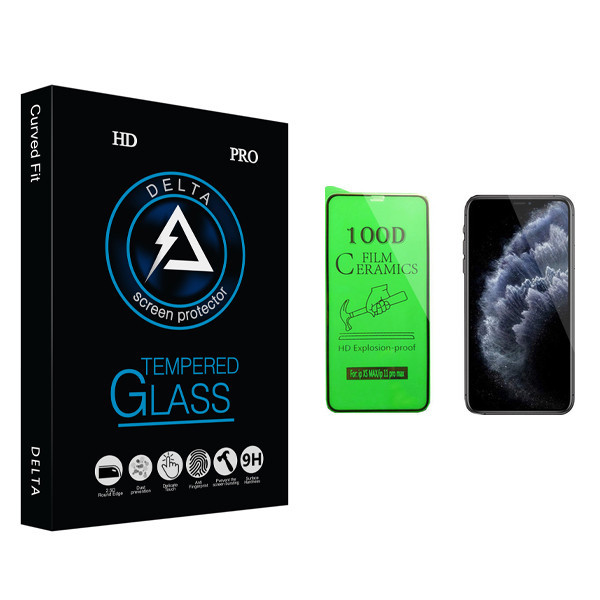 محافظ صفحه نمایش سرامیکی دلتا مدل HD مناسب برای گوشی موبایل اپل iPhone 11 Pro Max