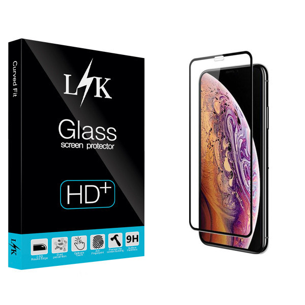 محافظ صفحه نمایش شیشه ای ال کی مدل +HD مناسب برای گوشی موبایل اپل iPhone Xs/X