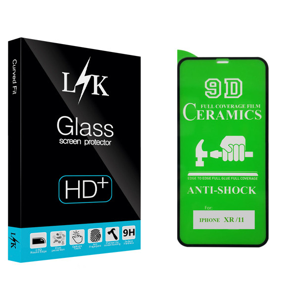 محافظ صفحه نمایش 9D ال کی مدل +HD مناسب برای گوشی موبایل اپل iphone XR / 11