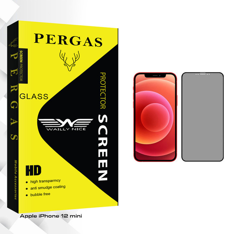 محافظ صفحه نمایش حریم شخصی وایلی نایس مدل Pergas Glass مناسب برای گوشی موبایل اپل iPhone 12 mini