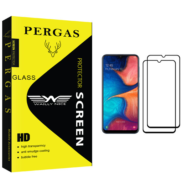 محافظ صفحه نمایش وایلی نایس مدل Pergas Glass مناسب برای گوشی موبایل سامسونگ Galaxy A20 بسته دو عددی