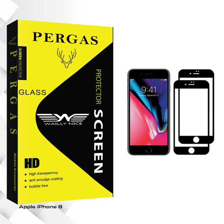 محافظ صفحه نمایش وایلی نایس مدل Pergas Glass مناسب برای گوشی موبایل اپل iPhone 8 بسته دو عددی