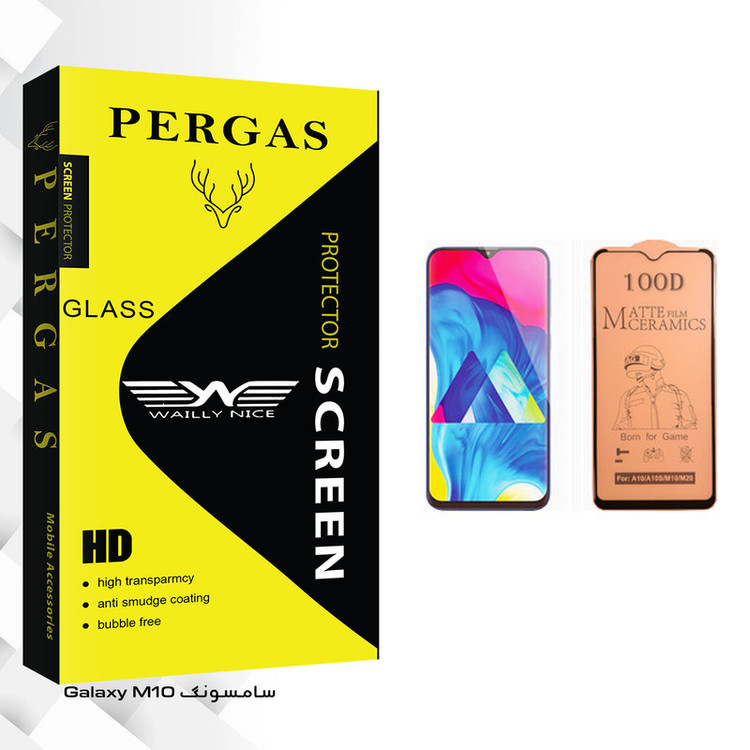 محافظ صفحه نمایش سرامیکی وایلی نایس مدل Pergas Glass مناسب برای گوشی موبایل سامسونگ Galaxy M10