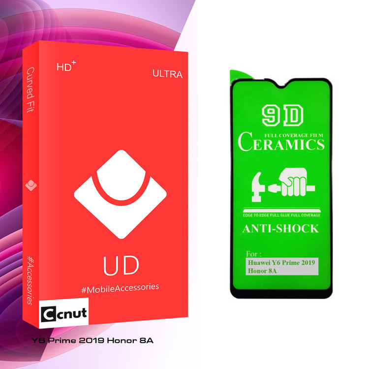 محافظ صفحه نمایش 9D کوکونات مدل UD Glass مناسب برای گوشی موبایل هوآوی Y6 Prime 2019 / آنر 8A