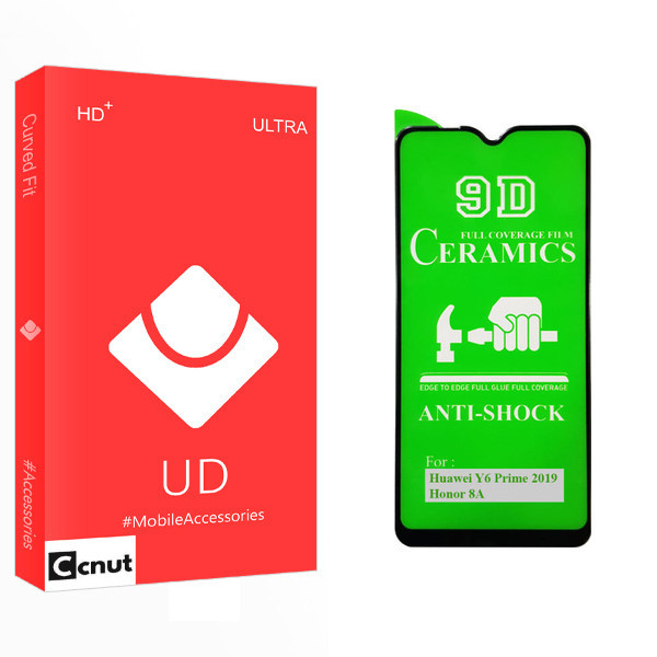 محافظ صفحه نمایش 9D کوکونات مدل UD Glass مناسب برای گوشی موبایل هوآوی Y6 Prime 2019 / آنر 8A