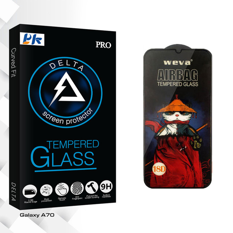 محافظ صفحه نمایش پی کی مدل Delta GlassAirbag مناسب برای گوشی موبایل سامسونگ Galaxy A70