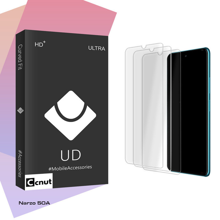 محافظ صفحه نمایش شیشه ای کوکونات مدل UDB Ultra MIX3 مناسب برای گوشی موبایل ریلمی Narzo 50A بسته سه عددی