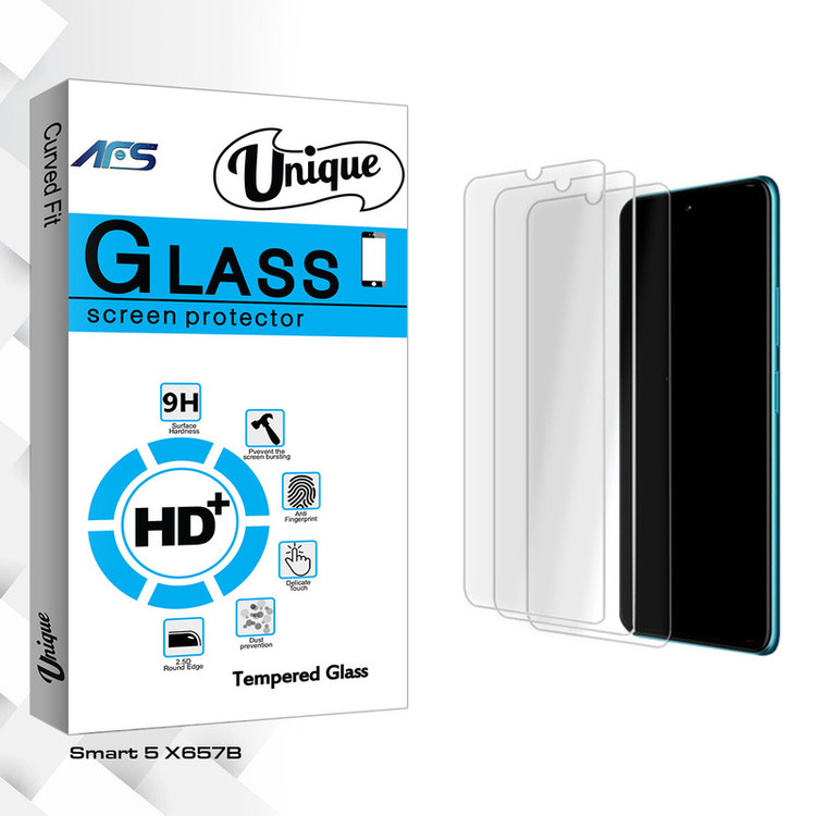 محافظ صفحه نمایش شیشه ای ای اف اس مدل Unique Glass MIX3 مناسب برای گوشی موبایل اینفینیکس Smart 5 X657B بسته سه عددی