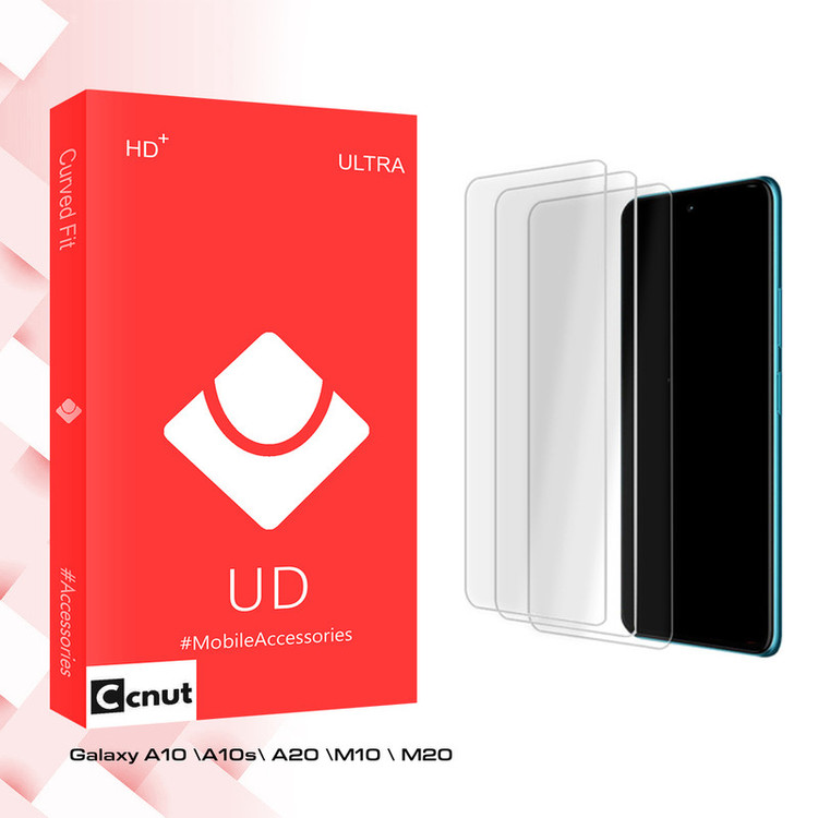 محافظ صفحه نمایش شیشه ای کوکونات مدل UD Ultra MIX3 مناسب برای گوشی موبایل سامسونگ Galaxy A10 \A10s\ A20 \M10 \ M20 بسته سه عددی