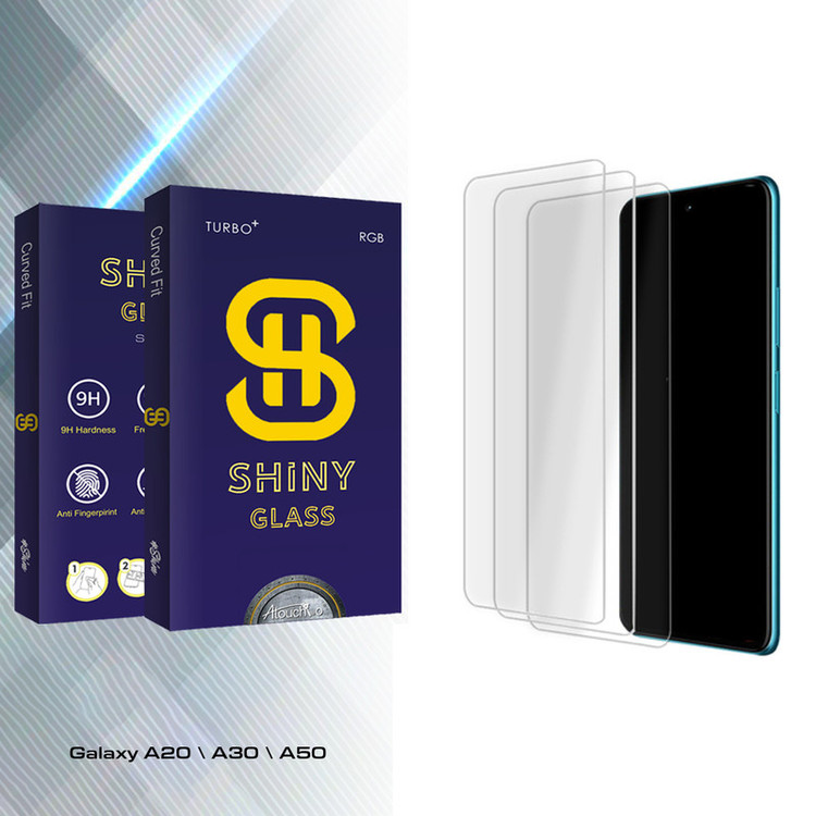 محافظ صفحه نمایش شیشه ای آتوچبو مدل Shiny Glass MIX3 مناسب برای گوشی موبایل سامسونگ Galaxy A20 \ A30 \ A50 بسته سه عددی