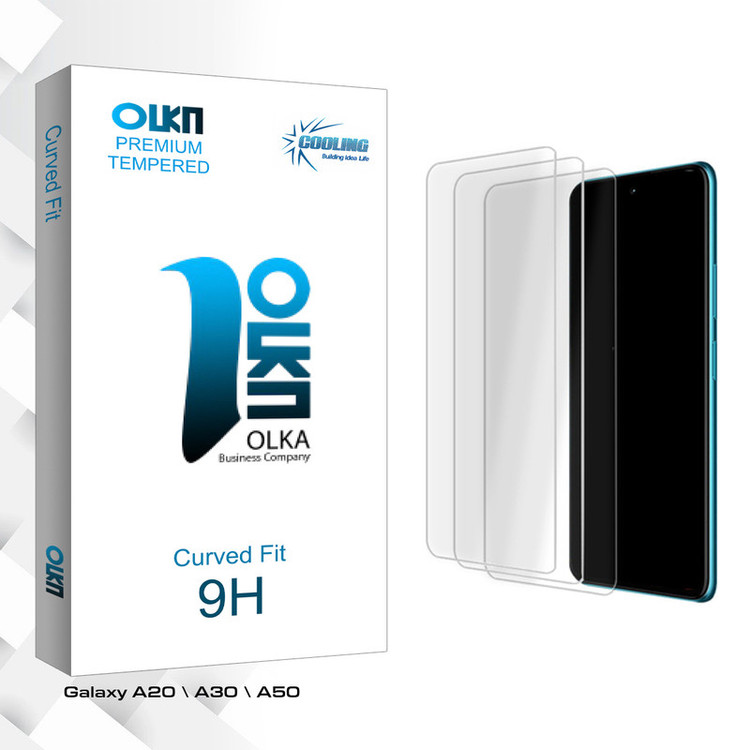 محافظ صفحه نمایش شیشه ای کولینگ مدل Olka Glass MIX3 مناسب برای گوشی موبایل سامسونگ Galaxy A20 \ A30 \ A50 بسته سه عددی