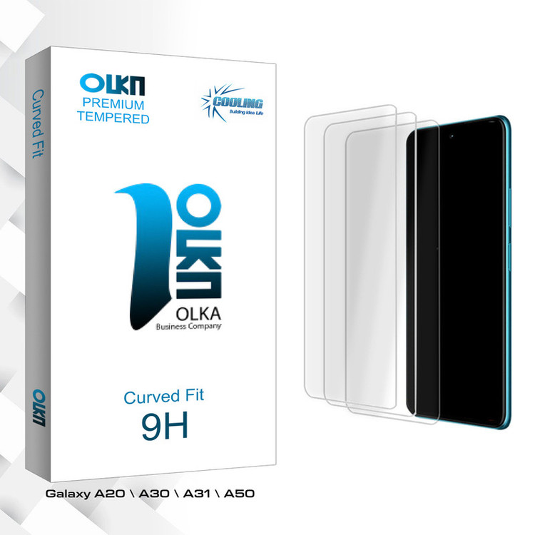 محافظ صفحه نمایش شیشه ای کولینگ مدل Olka Glass MIX3 مناسب برای گوشی موبایل سامسونگ Galaxy A20 \ A30 \ A31 \ A50 بسته سه عددی