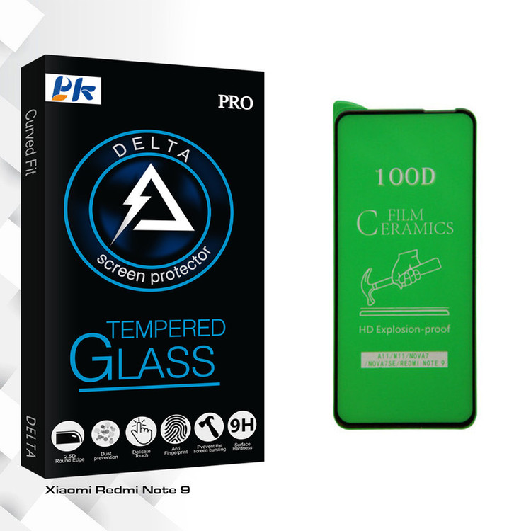 محافظ صفحه نمایش پی کی مدل Delta Glass مناسب برای گوشی موبایل شیائومی Redmi Note 9