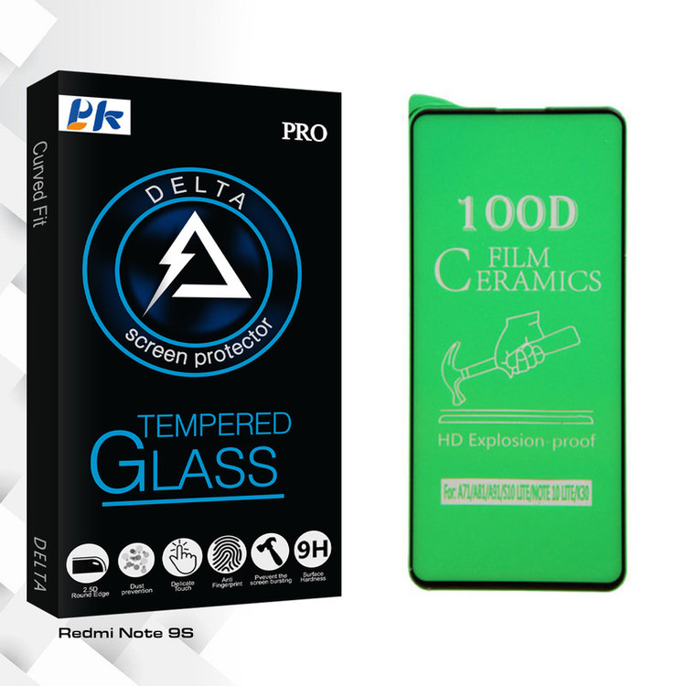 محافظ صفحه نمایش سرامیکی پی کی مدل Delta Glass مناسب برای گوشی موبایل شیائومی Redmi Note 9S