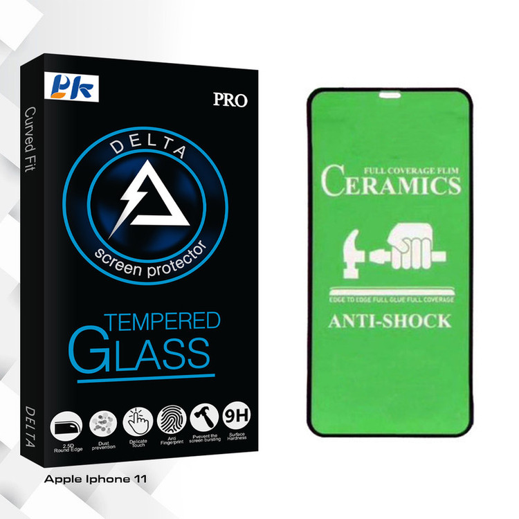 محافظ صفحه نمایش پی کی مدل Delta Glass مناسب برای گوشی موبایل اپل Iphone 11