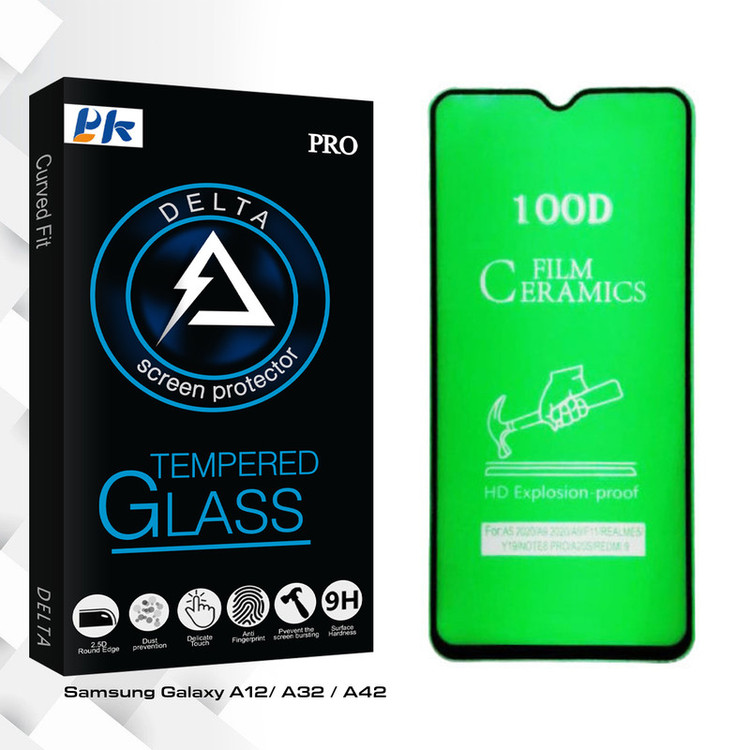 محافظ صفحه نمایش سرامیکی پی کی مدل Delta Glass مناسب برای گوشی موبایل سامسونگ Galaxy A12/ A32 / A42