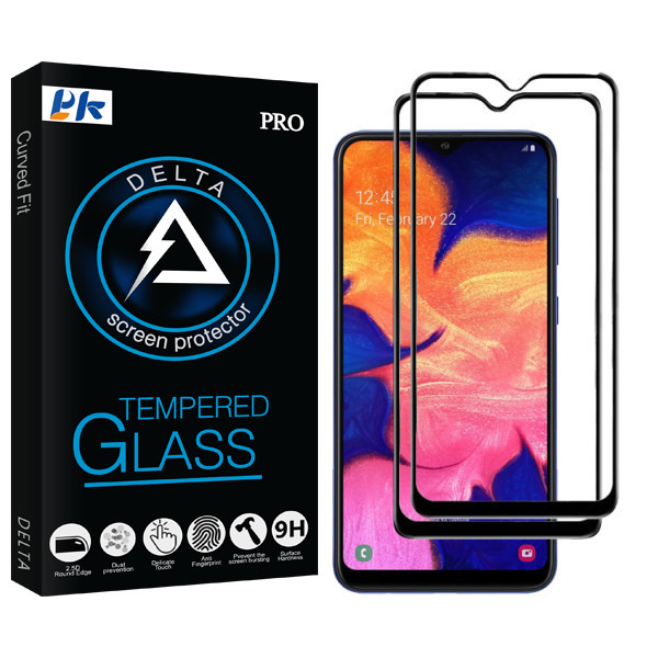 محافظ صفحه نمایش سرامیکی پی کی مدل Delta Glass مناسب برای گوشی موبایل سامسونگ Galaxy A30 بسته دو عددی