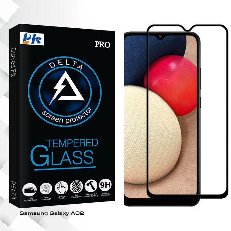 محافظ صفحه نمایش پی کی مدل Delta Glass مناسب برای گوشی موبایل سامسونگ Galaxy A02