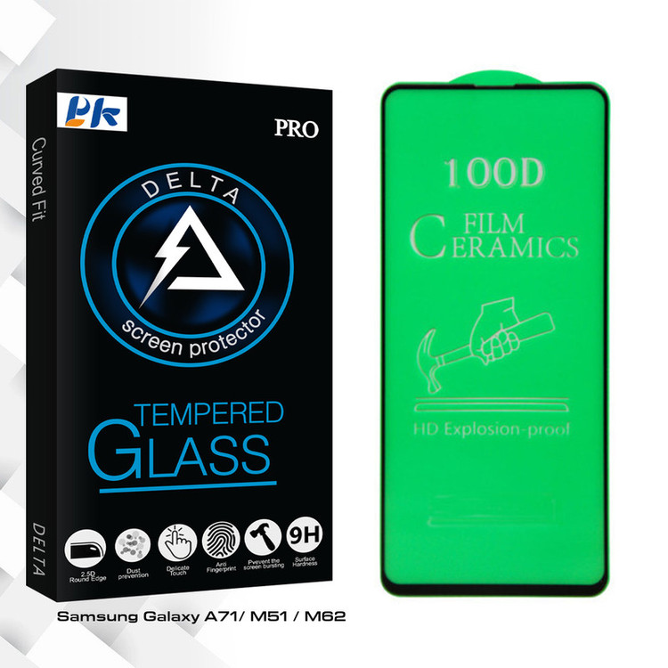 محافظ صفحه نمایش سرامیکی پی کی مدل Delta Glass مناسب برای گوشی موبایل سامسونگ Galaxy A71/ M51 / M62