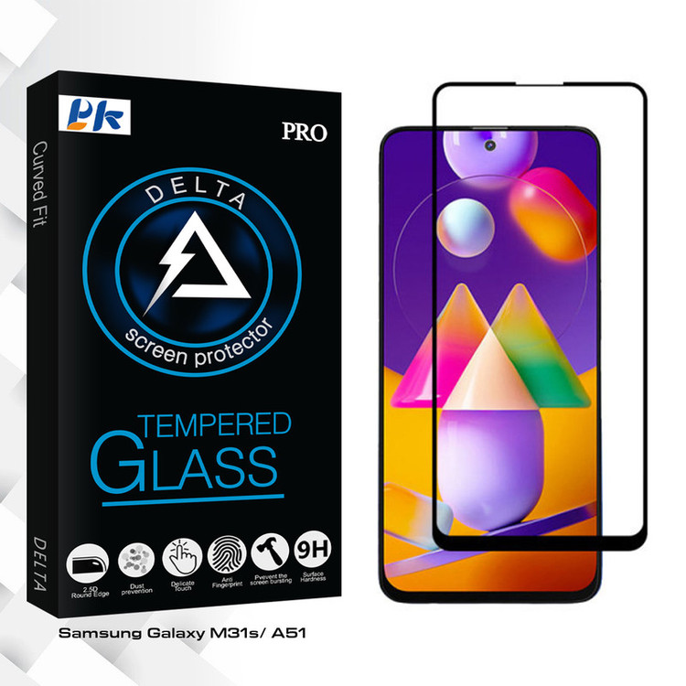 محافظ صفحه نمایش سرامیکی مات پی کی مدل Delta Glass مناسب برای گوشی موبایل سامسونگ Galaxy M31s/ A51