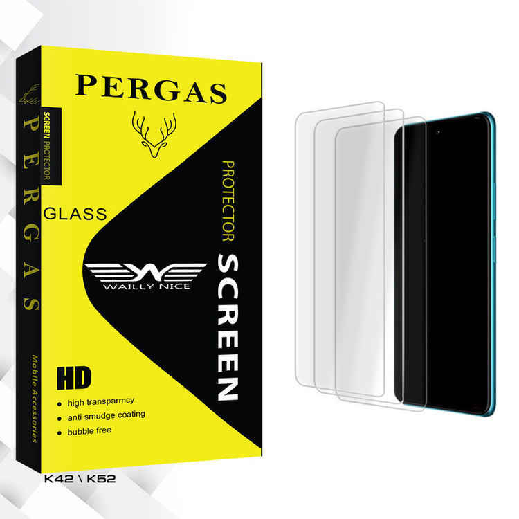 محافظ صفحه نمایش شیشه ای وایلی نایس مدل Pergas Glass MIX3 مناسب برای گوشی موبایل نوکیا K42 \ K52 بسته سه عددی