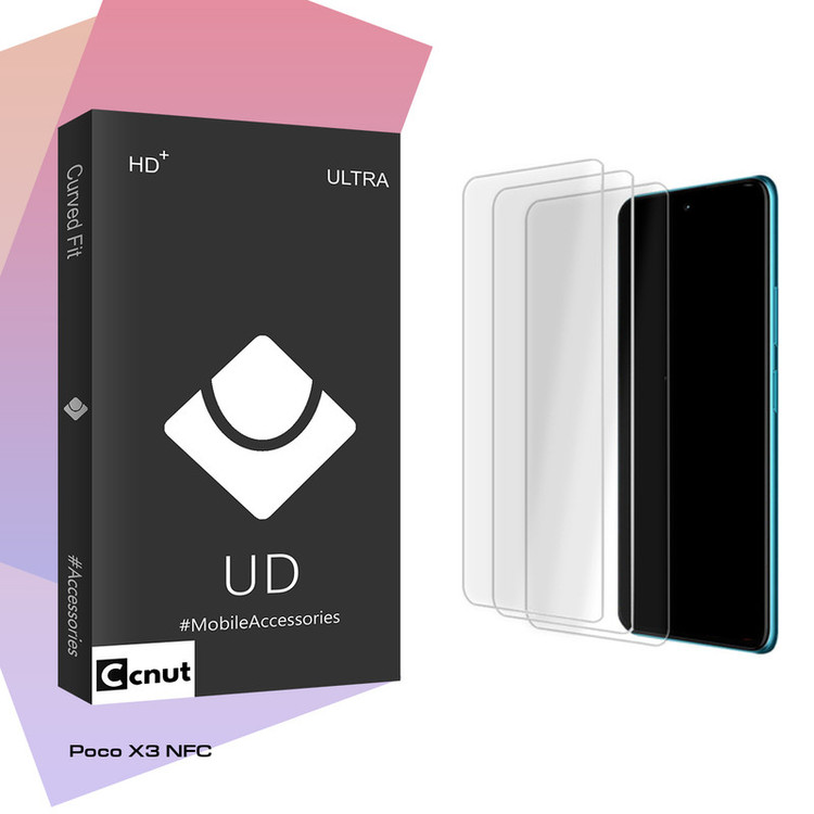 محافظ صفحه نمایش شیشه ای کوکونات مدل UDB Ultra MIX3 مناسب برای گوشی موبایل شیائومی Poco X3 NFC بسته سه عددی